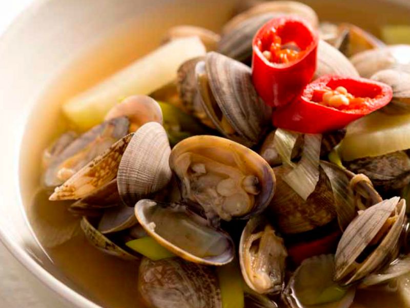 Soup of littleneck clam
